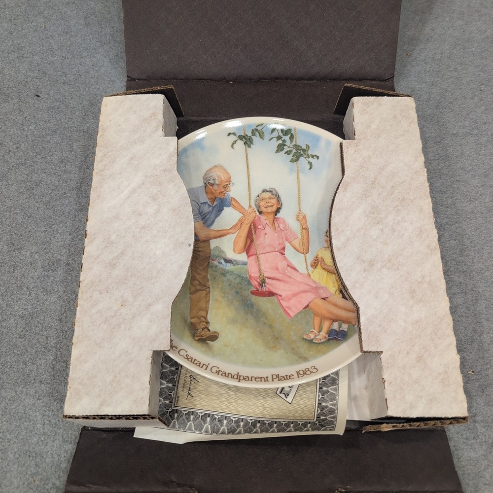 Knowles 1983 Joseph Csatari The Swinger Grandparent Plate Limited Edition - Picture 8 of 9